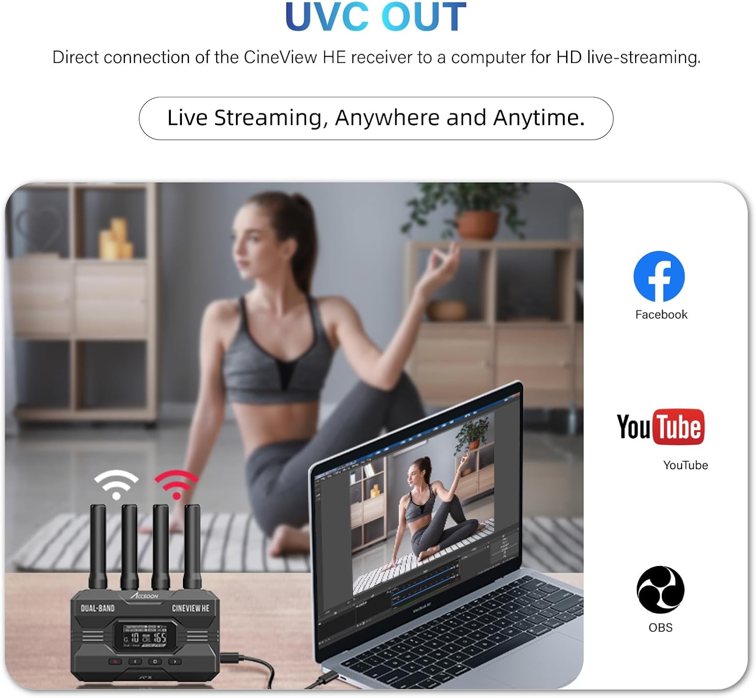 ACCSOON CineView HE HDMI Video - Home Cinema Wireless ulasan dan harga