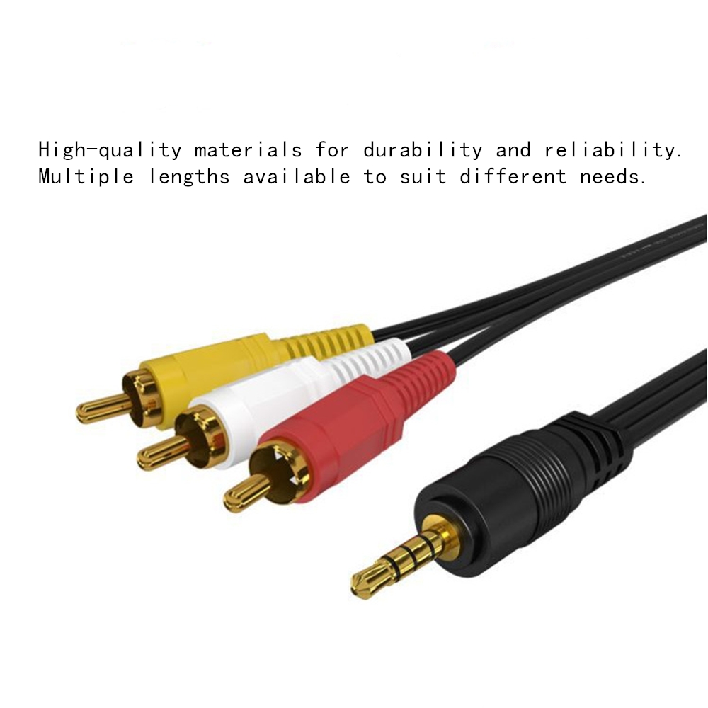 3.5mm to 3 RCA Audio Video Cab - Audio Home Cinema ulasan dan harga